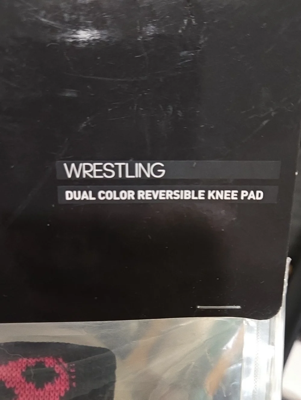 adidas Pink and Black Reversible Wrestling Knee Pad.unisex
